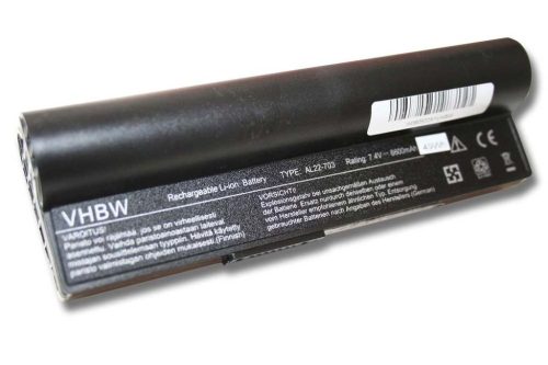 Notebook akkumulátor  Asus AL22-703-hoz - 6600 mAh 7,4 V Li-Ion, fekete