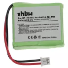 VHBW Vezetékes telefon akku GP5M2BMXZ, T304, E47H, GP0830, BC102168, CP25, 82H - 500 mAh 2,4 V NiMH
