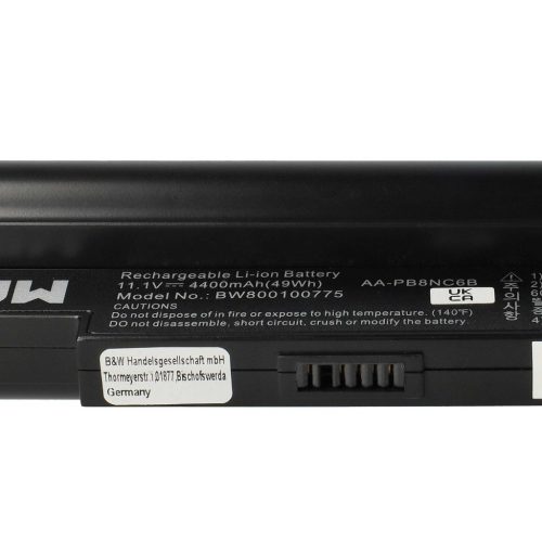 VHBW Notebook Battery Samsung AA-PB8NC6B, AA-PB8NC6M - 4400 mAh 11.1 V Li-Ion, black