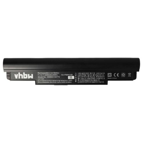 VHBW Notebook Battery Samsung AA-PB8NC6B, AA-PB8NC6M - 4400 mAh 11.1 V Li-Ion, black