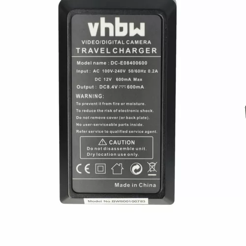 VHBW Akku-Ladegerät für Blackmagic, Tether Tools, Canon 60 D Digitalkamera usw. - 8,4 V / 0,6 A