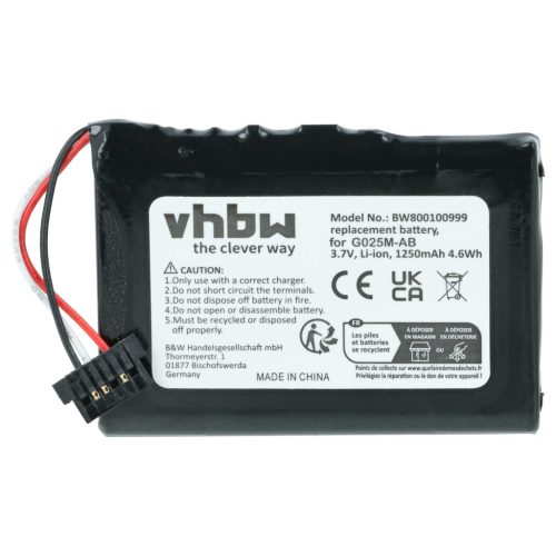 VHBW GPS Akku Navigon, Mitac, Pioneer, Medion - 1200 mAh 3,7 V Li-Ion