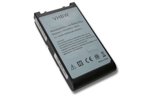 Notebook akkumulátor  PA3284U-1BRS, PA3284U-1BAS, PA3285U-1BAS - 4400 mAh 11,1 V Li-Ion, fekete