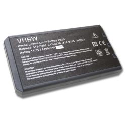   Notebook akkumulátor  Dell 312-0292, 312-0326, 312-0334, 312-0335 - 4400 mAh 14,8 V Li-Ion, fekete