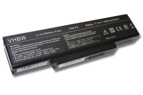 Notebook akkumulátor  Asus A33-F3, A32-Z96, A32-Z94, A32-F3 - 4400 mAh 11,1 V Li-Ion, fekete