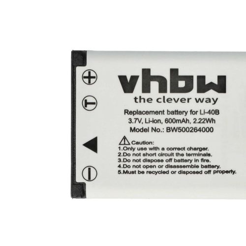 VHBW Casio NP-80 battery - 500 mAh, 3.6 V, Li-Ion