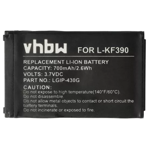 VHBW Mobiltelefon Akku LG IP-430G - 700 mAh 3,7 V Li-Ion