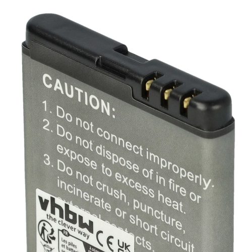 VHBW Mobiltelefon akkumulátor  Nokia BL-6Q-hoz - 950 mAh 3,7 V Li-Ion