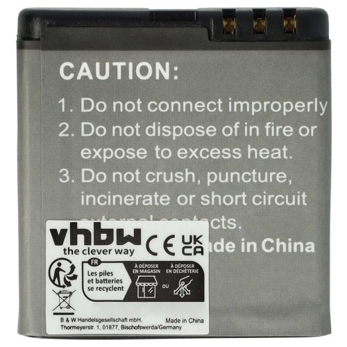 VHBW Mobiltelefon akkumulátor  Nokia BL-6Q-hoz - 950 mAh 3,7 V Li-Ion