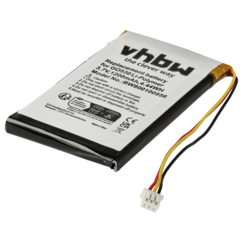 VHBW GPS Akku 1697461, AHL03714000, VF8 - 1200 mAh 3,7 V Li-Polymer
