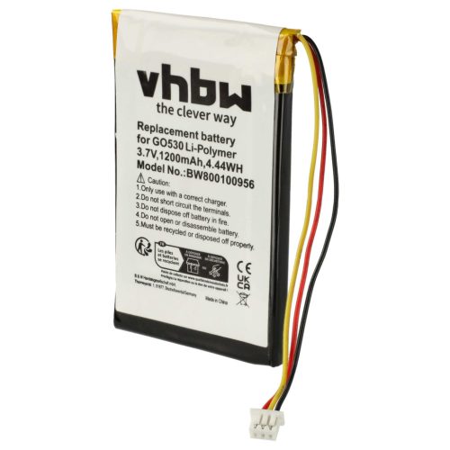 VHBW GPS Akku 1697461, AHL03714000, VF8 - 1200 mAh 3,7 V Li-Polymer