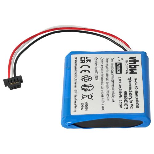 VHBW GPS Battery FM58350631376, VF6S, VF2, AHA11110005, VF6D - 950 mAh 3.7 V Li-Ion