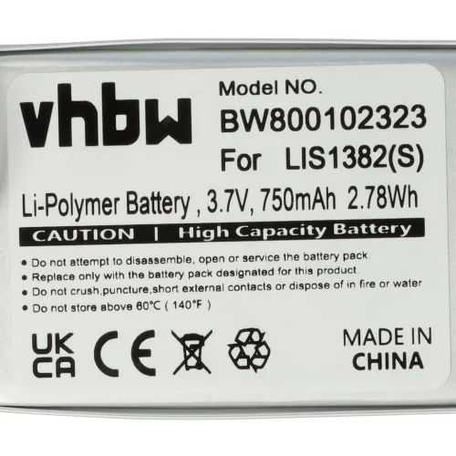 VHBW E-Book Battery LIS1382(J), 8704A41918, 1-756-769-11 - 750 mAh 3.7 V Li-polymer