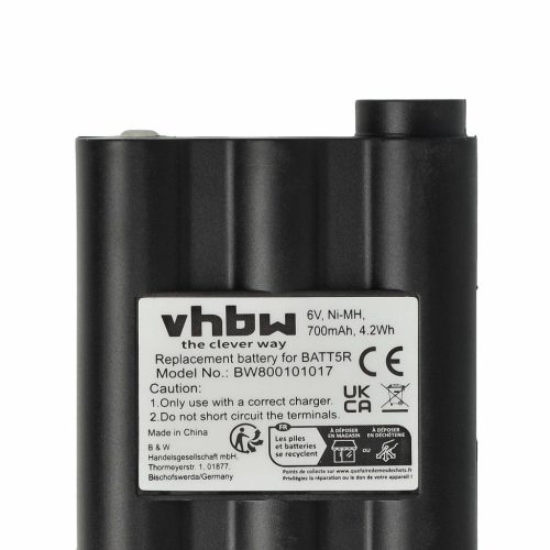 VHBW Radio Akku BATT5R, PB-ATL/G7 - 700 mAh 6 V NiMH