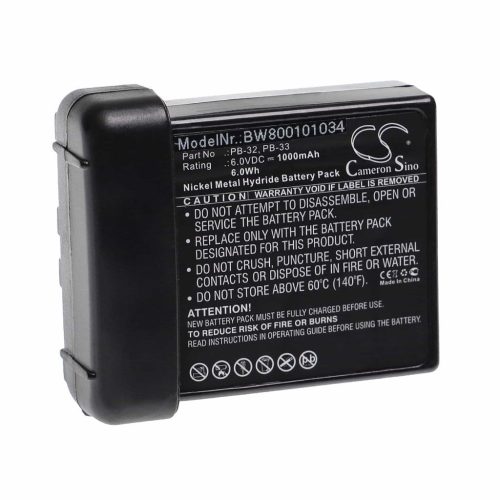 VHBW Radio battery Kenwood PB-32, PB-32H, PB-33 - 1000 mAh 6 V NiMH