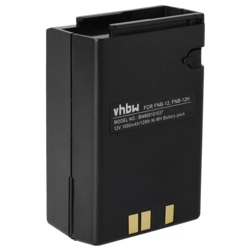 VHBW Radio Battery FNB-14, FNB-14H, FNB-12, FNB-12H, FNB-10, FNB-10H - 1000 mAh 12 V NiMH