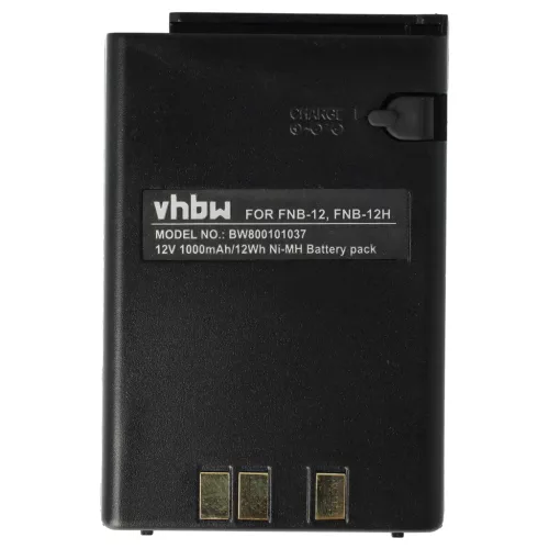 VHBW Radio Battery FNB-14, FNB-14H, FNB-12, FNB-12H, FNB-10, FNB-10H - 1000 mAh 12 V NiMH