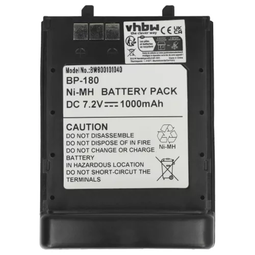 VHBW Radio Akku BP-173, BP-180H, BP-180 - 1000 mAh 7,2 V NiMH