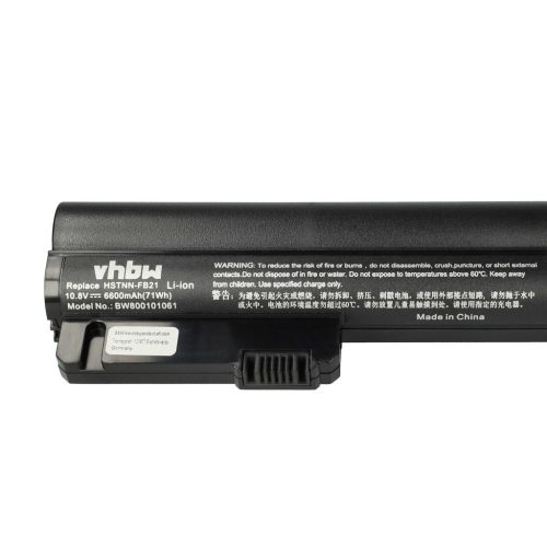 VHBW Notebook akkumulátor  HP 404887-241, 411126-001, 404888-241 - 6600 mAh 10,8 V Li-Ion, fekete