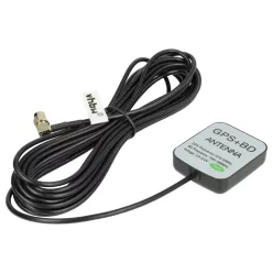   VHBW GPS Antenne für Falcom, Trimble, GlobalSat, CUBE Sat Nav usw. - Magnetfuß, 5 m, SMA Anschluss, schwarz