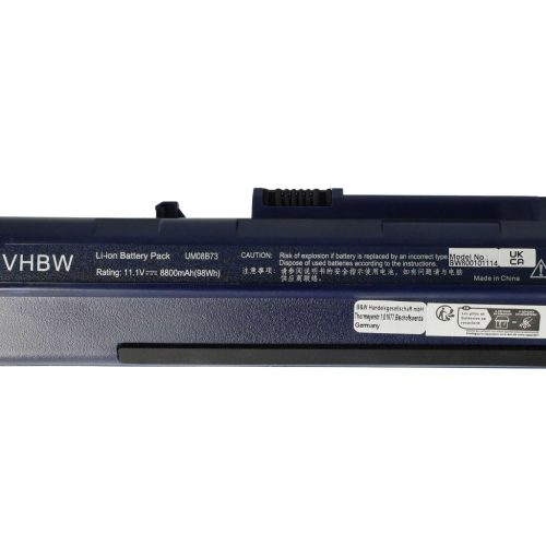 VHBW Notebook Battery Acer BT.00605.035, 34T2780F, BT.00607.039 - 8800 mAh 11.1 V Li-Ion, dark blue