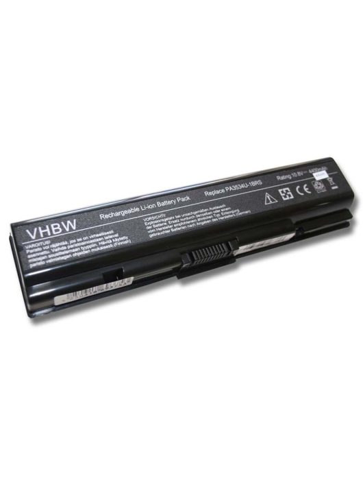 Notebook akkumulátor  Toshiba PA3533U-1BRS, PA3533U-1BAS - 4400 mAh 10,8 V Li-Ion, fekete