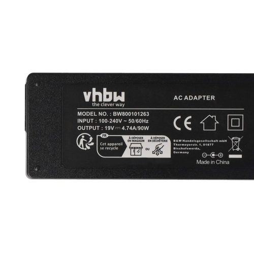 Hálózati tápadapter Samsung AD-8019, AA-PA1N90W, AD-9019A, AD-9019 Samsung Notebook-hoz - 16 cm, 90 W