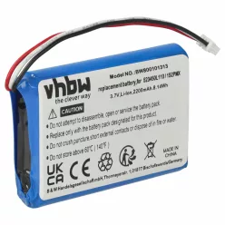 VHBW GPS Battery 1S2PMX, 523450L110 - 2200 mAh 3.7 V Li-Ion