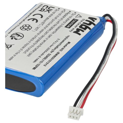 VHBW GPS Akku 1S2PMX, 523450L110 - 2200 mAh 3,7 V Li-Ion