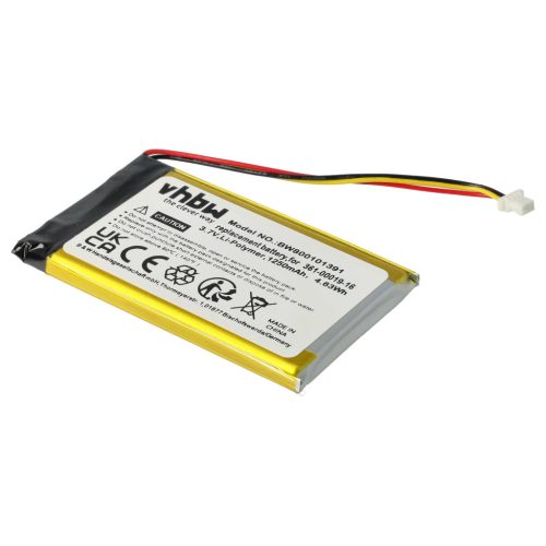 VHBW GPS Akku Garmin 361-00019-12 - 1250 mAh 3,7 V Li-Polymer