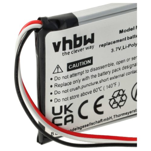 VHBW GPS Akku HYB8030450L1401S1MPX, MA3060 - 1400 mAh 3,7 V Li-Ion