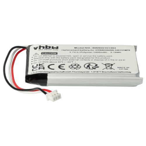 VHBW GPS Akku HYB8030450L1401S1MPX, MA3060 - 1400 mAh 3,7 V Li-Ion