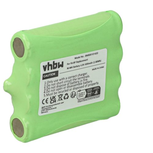 VHBW Radio Akku FA-BP, GA-CT, GA-CR, GA-CM, FA-CK - 600 mAh 4,8 V NiMH