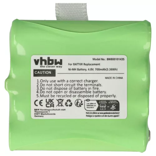 VHBW Radio Akku BATT6R, BATT-6R - 700 mAh 4,8 V NiMH