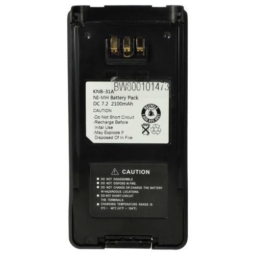 VHBW Radio battery Kenwood KNB-41NC, KNB-32N, KNB-31A, KNB-33L - 2100 mAh 7.2 V NiMH
