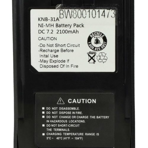 VHBW Radio battery Kenwood KNB-41NC, KNB-32N, KNB-31A, KNB-33L - 2100 mAh 7.2 V NiMH