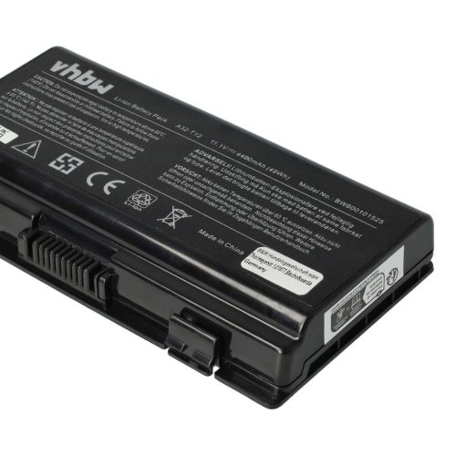 VHBW Notebook akkumulátor  Asus 90-NQK1B1000Y, A32-C51, A32-T12 - 4400 mAh 11,1 V Li-Ion, fekete