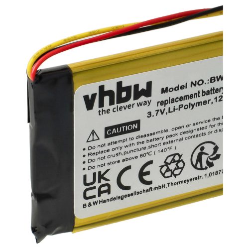 VHBW GPS Akku Garmin ED38BD4251U20 - 1250 mAh 3,7 V Li-Polymer
