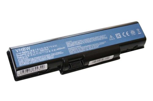 VHBW Notebook Battery Acer AS07A75, AS07A71 - 4400 mAh 11.1 V Li-Ion, black