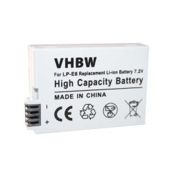 VHBW Canon LP-E8 Akku - 900 mAh, 7,2 V, Li-Ion