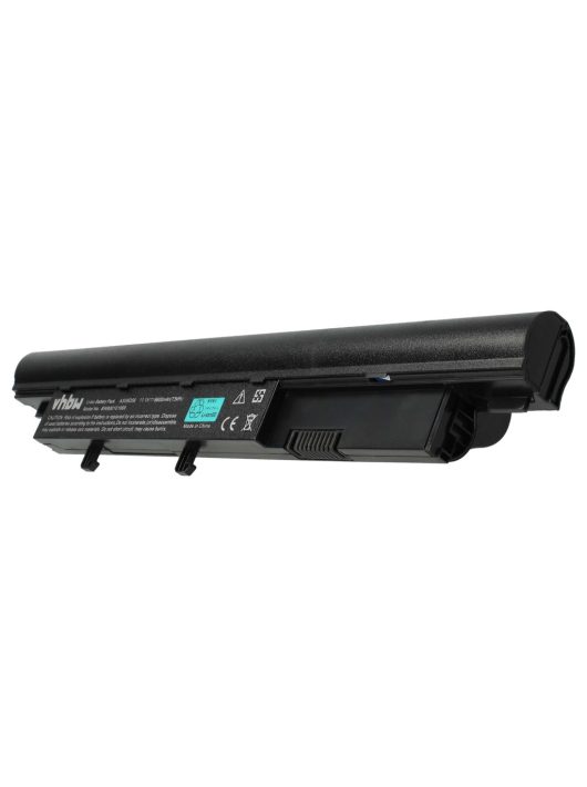 Notebook akkumulátor  Acer 3UR18650-2-T0408, 934T4070H, AS09D31 - 6600 mAh 11,1 V Li-Ion, fekete