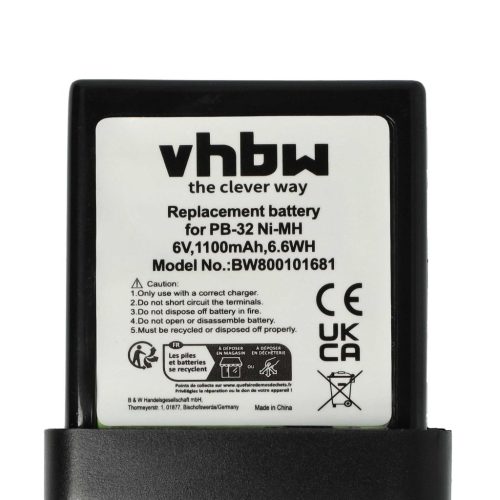 VHBW Radio battery Kenwood PB-32, PB-32H, PB-33, PB-34 - 1100 mAh 6 V NiMH
