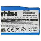 VHBW GPS Akku Becker 07837MHSV, 338937010150, S30 - 720 mAh 3,7 V Li-Ion