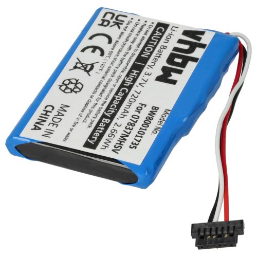 VHBW GPS Akku Becker 07837MHSV, 338937010150, S30 - 720 mAh 3,7 V Li-Ion