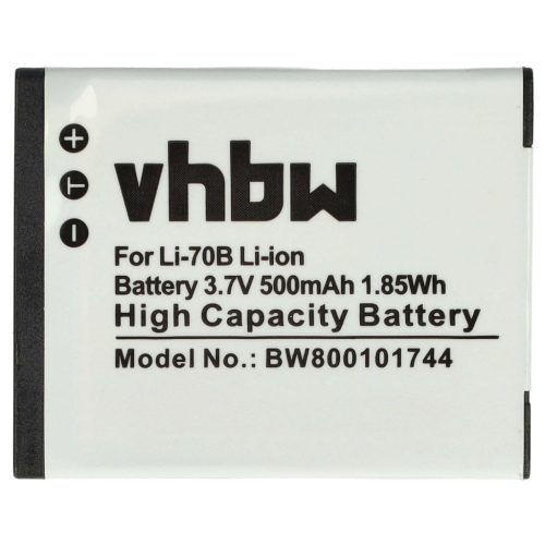 VHBW Akku für Olympus Li-70B - 500 mAh, 3,6 V, Li-Ion