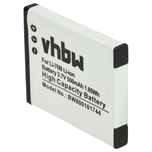 VHBW Akku für Olympus Li-70B - 500 mAh, 3,6 V, Li-Ion