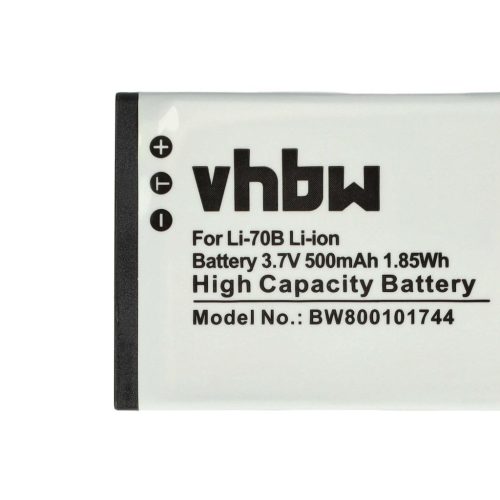 VHBW Akku für Olympus Li-70B - 500 mAh, 3,6 V, Li-Ion