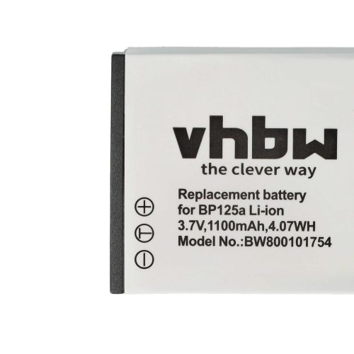 Videokamera Akku für Samsung IA-BP125A - 1100 mAh 3,6 V Li-Ion