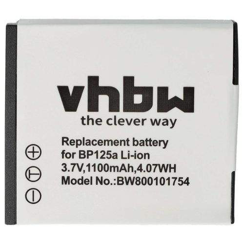Videokamera Akku für Samsung IA-BP125A - 1100 mAh 3,6 V Li-Ion