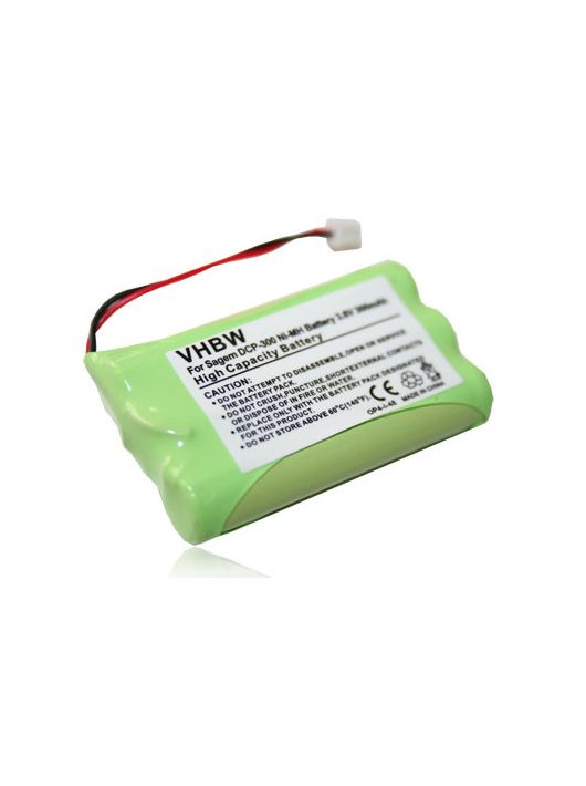 Vezetékes telefon akku a T307, GP 30AAAAH3BMX-hez - 300 mAh 3,6 V NiMH